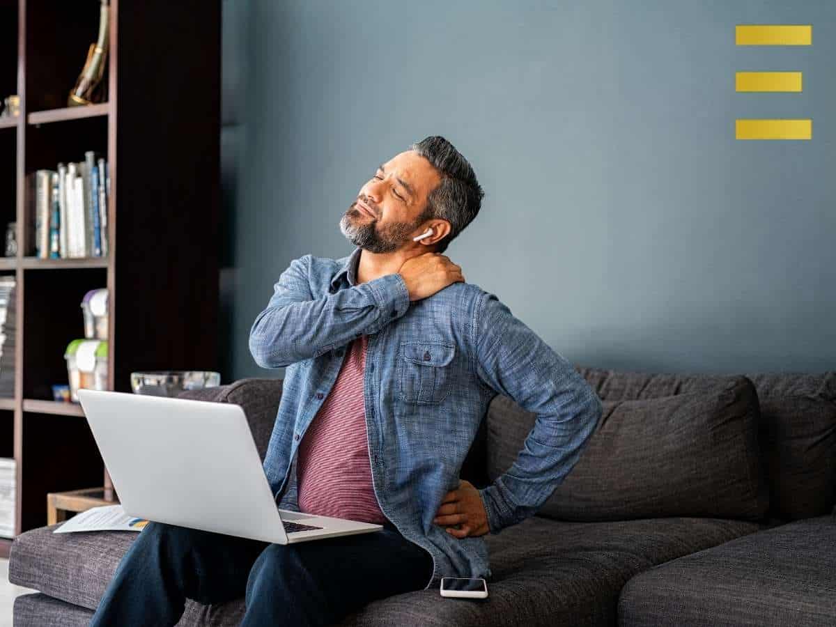 Man suffering for neck and back pain